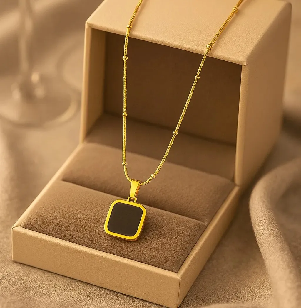 black square locket 