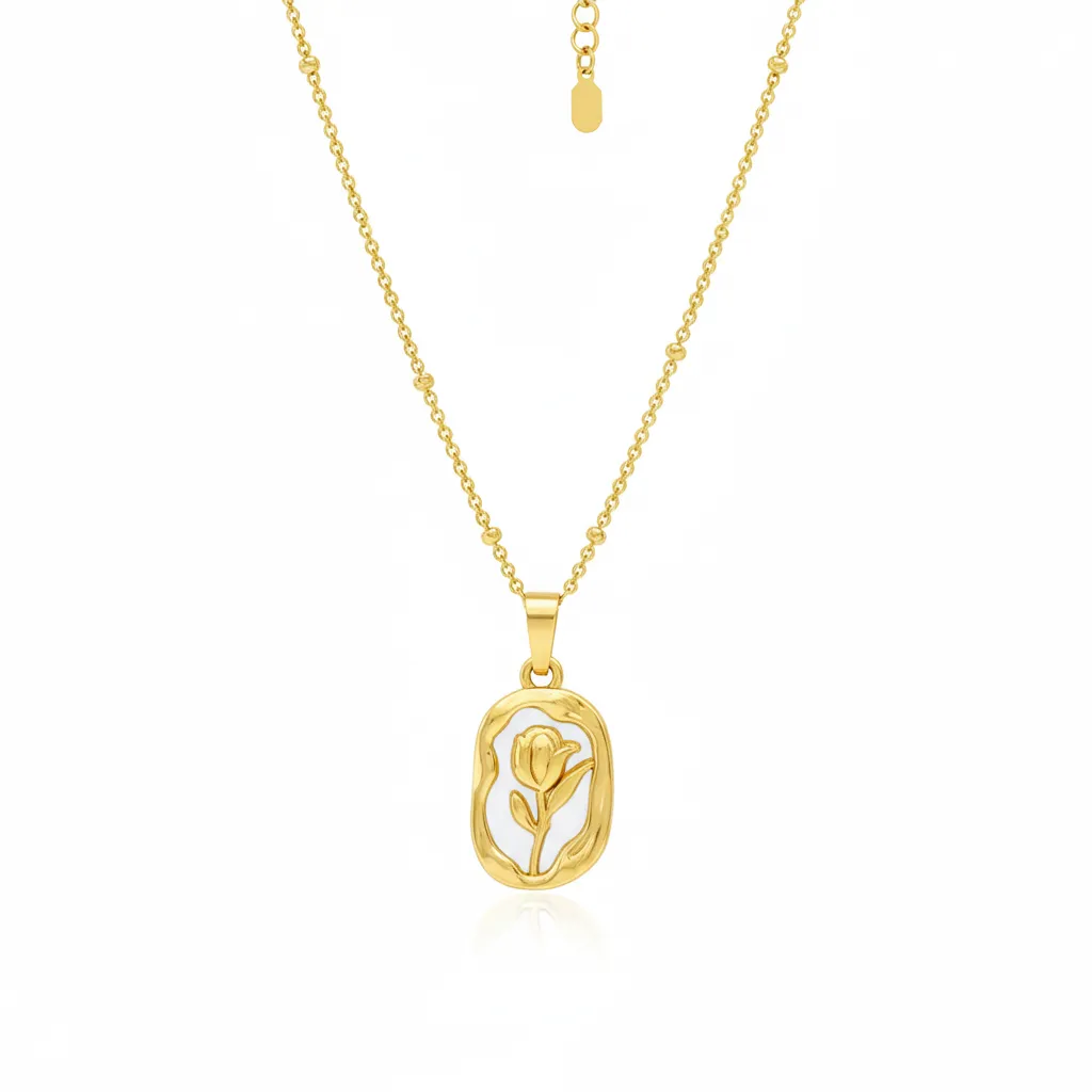 Enamal flower dot chain